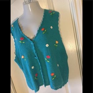 Mandal Bay Women XL Top sweater Vest vintage